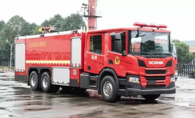 16-тонный тяжелый пожарный автомобиль SCANIA с двойной кабиной и водяным насосом