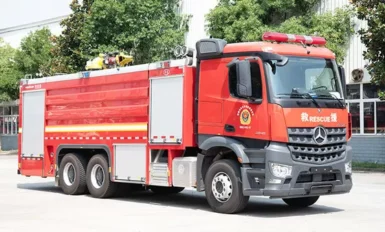 Mercedes-Benz 16T Heavy Duty Fire Truck with Water Pump and Monitor