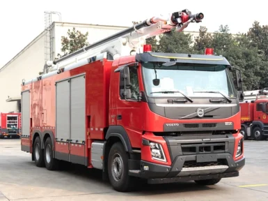 Volvo 25m Water-Foam-Powder Tower Fire Fighting Truck Good Quality Specialized China Manufacturer