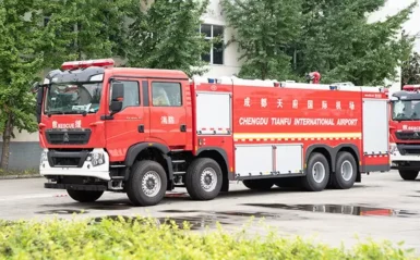 รถดับเพลิงน้ำโฟม CAFS SINOTRUK HOWO 18T ราคา รถเฉพาะทาง โรงงานจีน