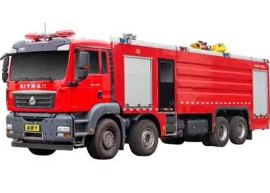 รถดับเพลิงน้ำและโฟม SINOTRUK SITRAK 18T รถเฉพาะทาง โรงงานจีน