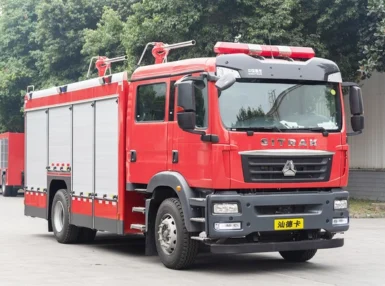 Caminhão de Combate a Incêndio com Pó Químico Seco Sinotruk Sitrak 4 Ton Veículo Especializado Fábrica da China