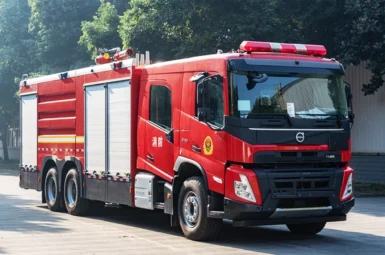 Volvo Dry Chemical Powder Combined Fire Fighting Truck Specialized Vehicle China Factory