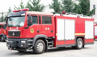 Sinotruk Sitrak 5.5T Compressed Air Foam System Fire Truck Specialized Vehicle China Manufacturer