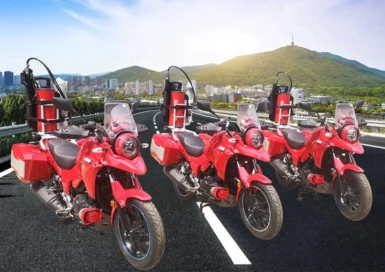 SUZUKI Fire Fighting Motorcycle Water Cooling Black And Red Color 250cc