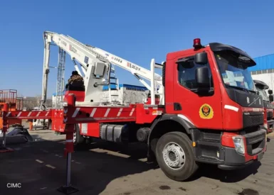 85km/H 315L Aerial Scaling Ladder Platform Fire Truck 2 Up Telescopic Boom