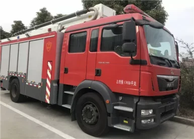 25 Meters Max Height Short Adjustment Time Aerial Ladder Fire Truck 4x2 Drive?