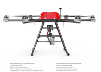 Symmetric Folding Arm Aerones Firefighting Drone