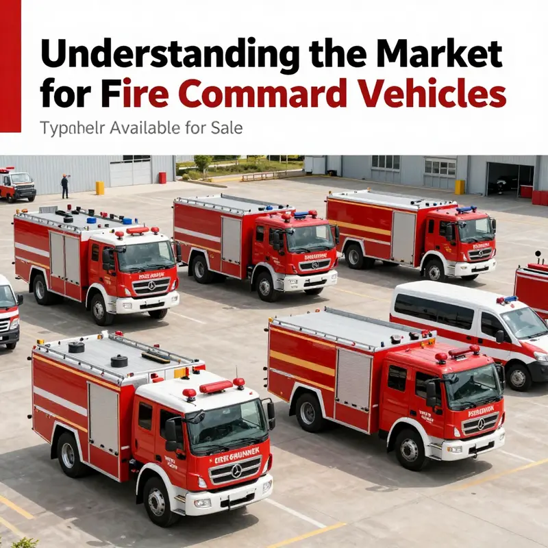 A selection of fire command vehicles available for sale, emphasizing their role in emergency response.