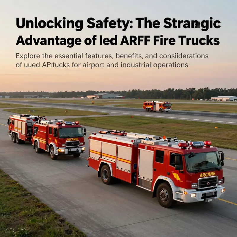 รถดับเพลิง ARFF หลายคันเรียงรายอยู่ที่รันเวย์สนามบิน พร้อมและตื่นตัวสำหรับเหตุฉุกเฉินที่อาจเกิดขึ้น.