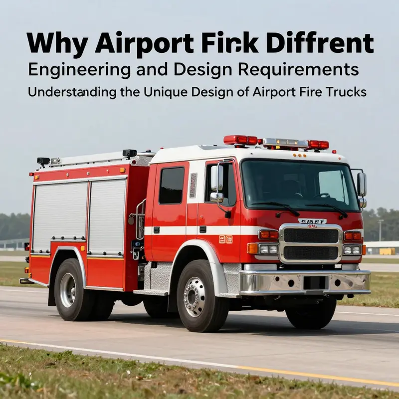 An ARFF vehicle’s engineering highlights its rugged design tailored for airport environments.