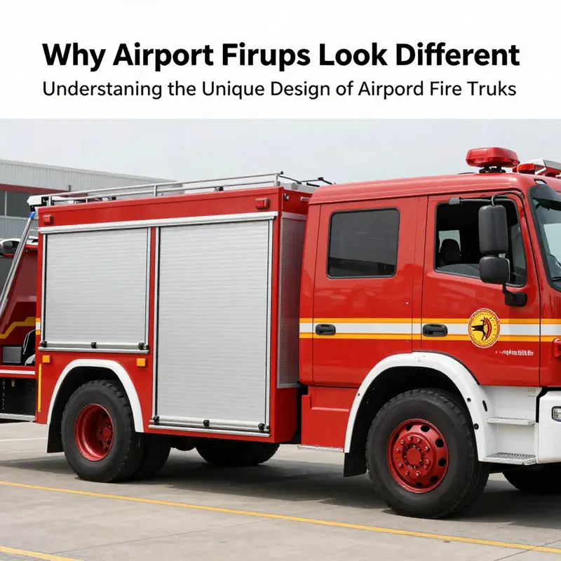 An ARFF vehicle’s engineering highlights its rugged design tailored for airport environments.