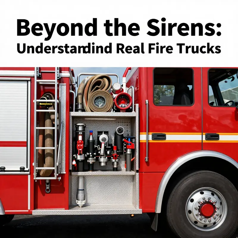 Anatomy of a real fire truck highlighting essential firefighting equipment.