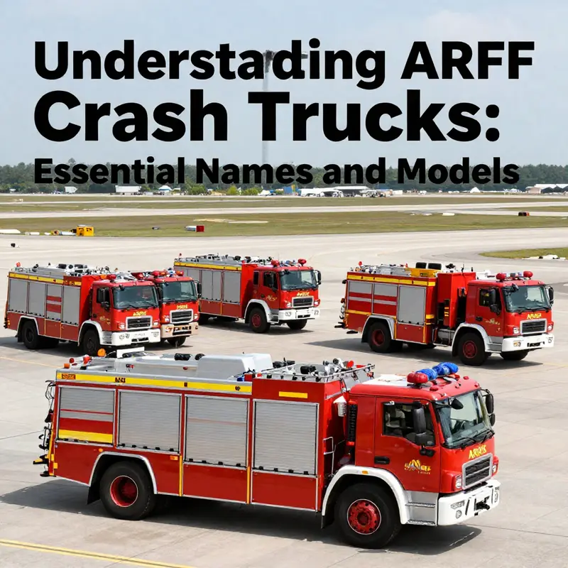 ขบวนรถดับเพลิง ARFF ที่ยืนอยู่ที่สนามบิน แสดงให้เห็นถึงความพร้อมสำหรับเหตุฉุกเฉิน.