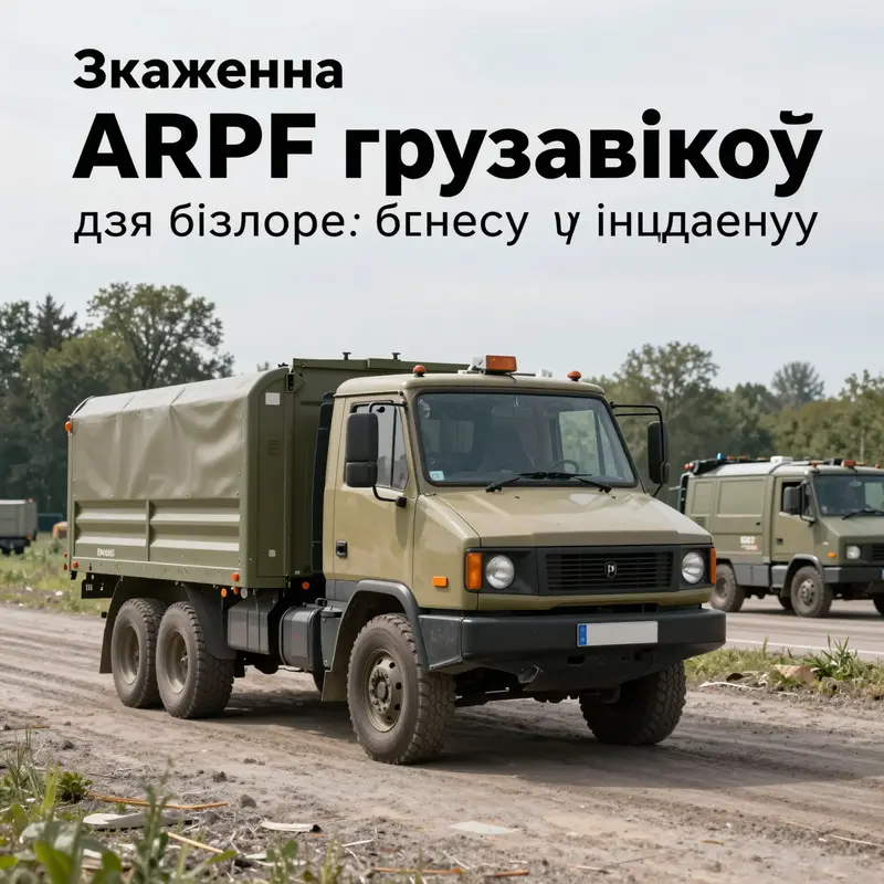 Технические характеристики грузовика ARFF на аэропорте.