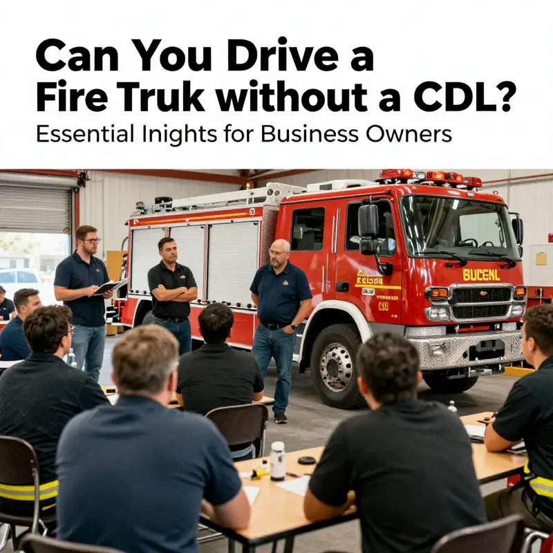 Exploring licensing needs for driving fire trucks in various scenarios.