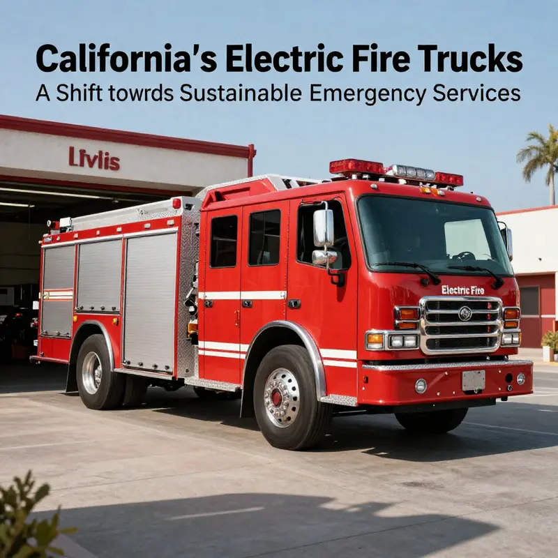 Xe chữa cháy điện Rosenbauer RTX, biểu tượng cho sự chuyển mình đổi mới của California hướng tới công tác chữa cháy bền vững.