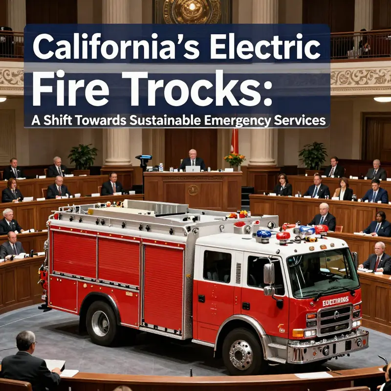 Xe chữa cháy điện Rosenbauer RTX, biểu tượng cho sự chuyển mình đổi mới của California hướng tới công tác chữa cháy bền vững.