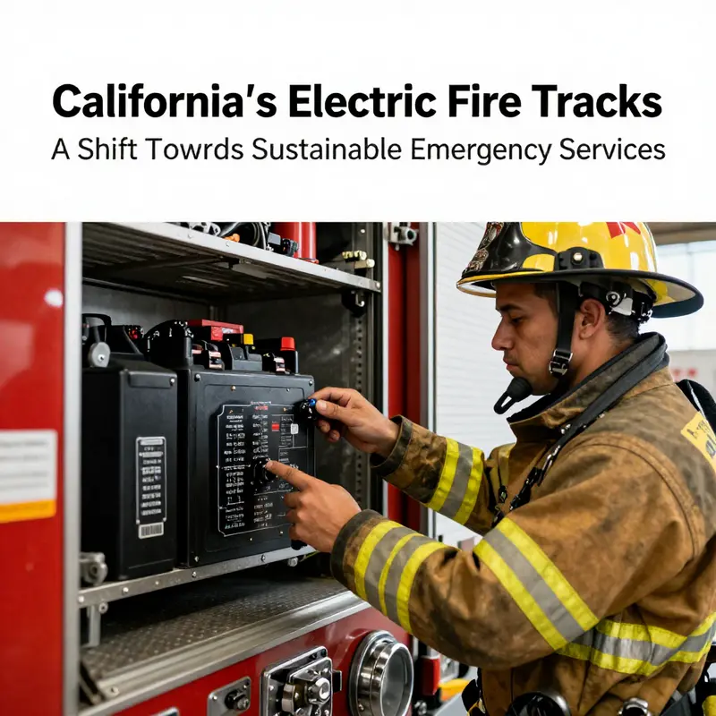Xe chữa cháy điện Rosenbauer RTX, biểu tượng cho sự chuyển mình đổi mới của California hướng tới công tác chữa cháy bền vững.