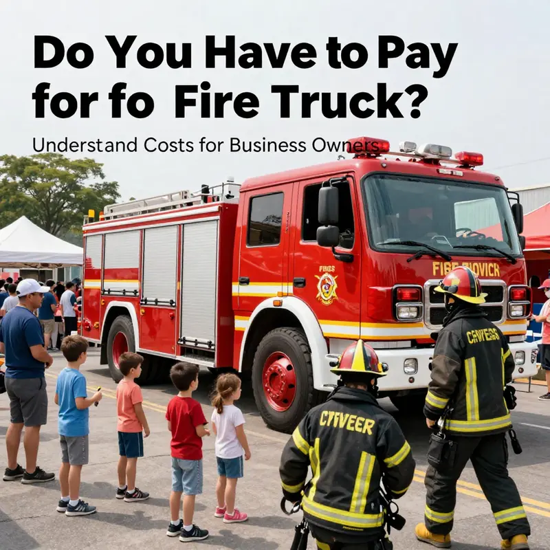A fire truck responding to a crucial emergency highlights the service’s cost-free nature during urgent situations.