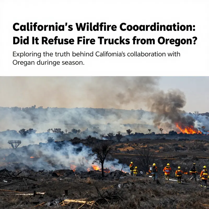 Vista dramática dos incêndios florestais na Califórnia afetando a paisagem com fumaça no ar.