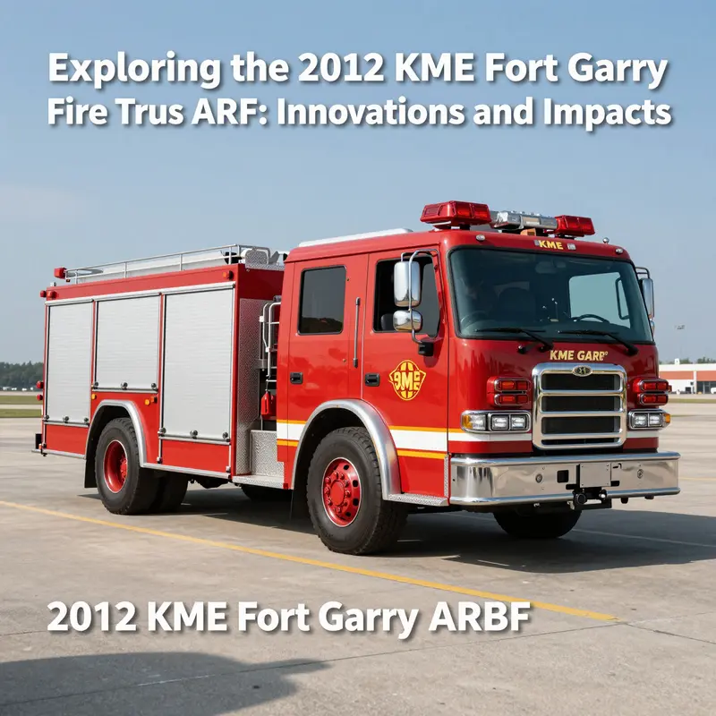 รถดับเพลิง ARFF KME Fort Garry ที่สนามบิน แสดงให้เห็นถึงความสำคัญในการช่วยเหลือเครื่องบินและการดับเพลิง.
