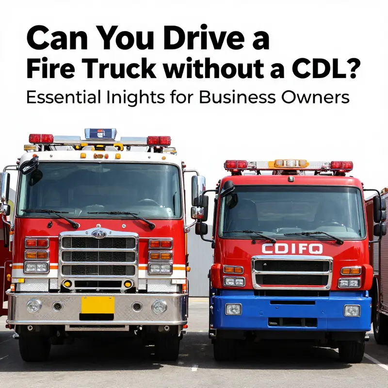 Exploring licensing needs for driving fire trucks in various scenarios.