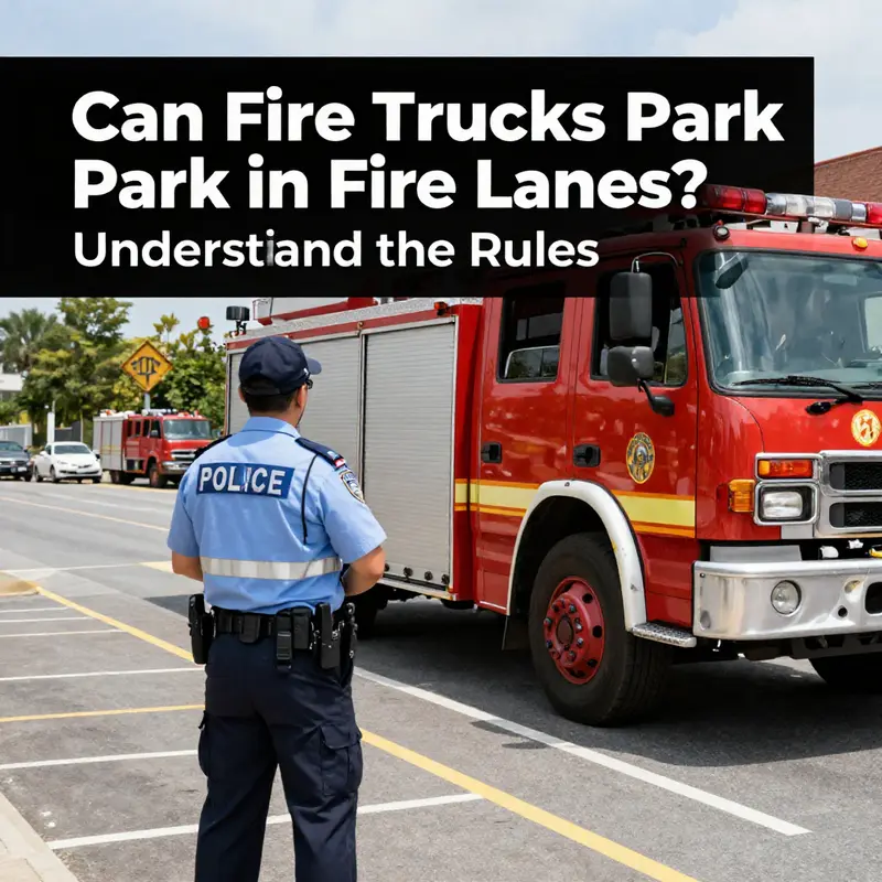 Fire trucks ensure quick access in emergencies by legally parking in fire lanes.