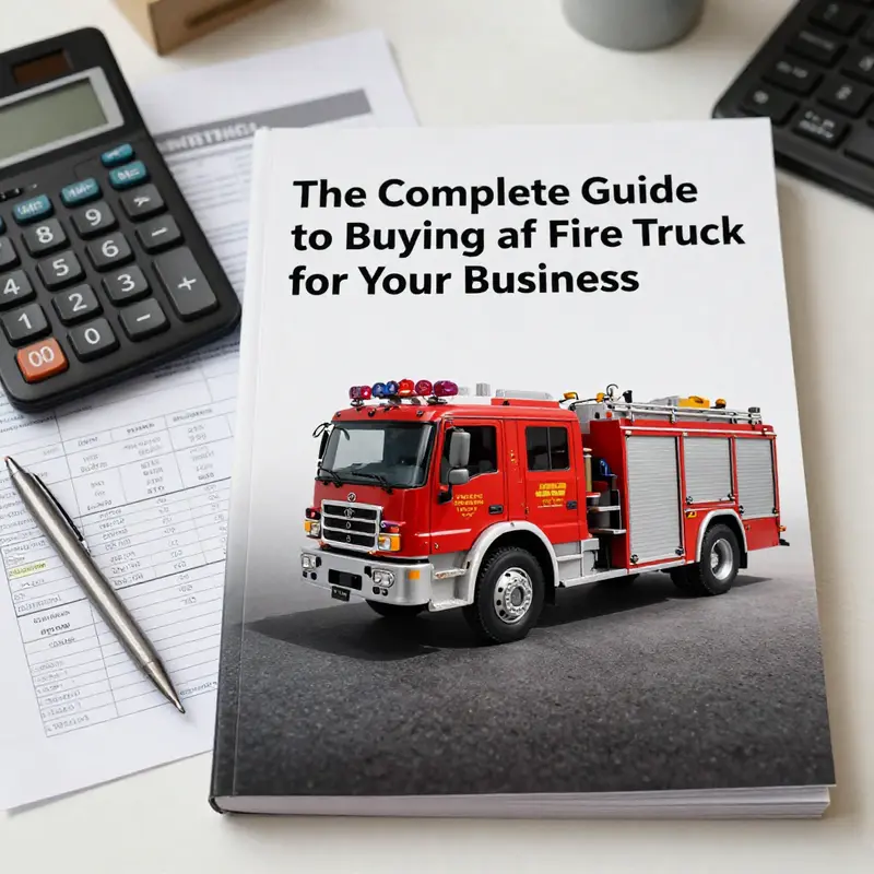 Reviewing legal documents related to purchasing a fire truck.