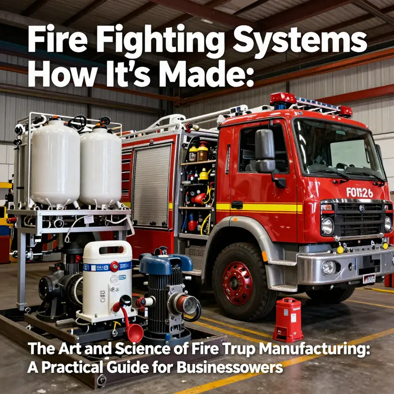 The structural framework of a fire truck being assembled, highlighting the focus on durable materials for enhanced safety.