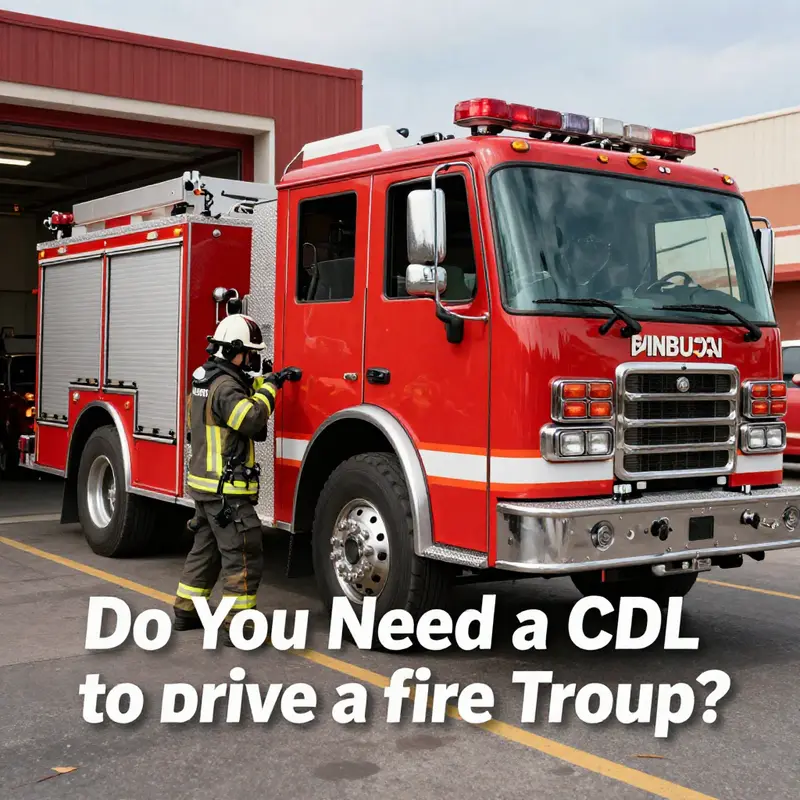 Fire trucks often have specific CDL requirements based on their size and purpose.