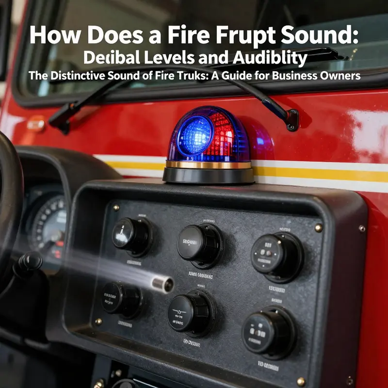 Fire truck exhibiting siren patterns, crucial for public safety awareness.