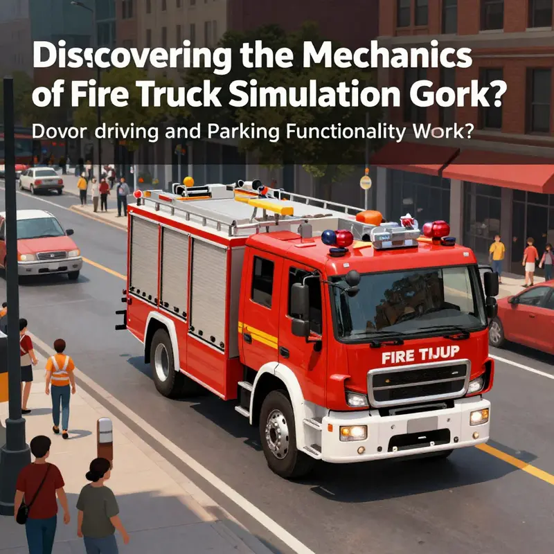 A player engaging in a realistic fire truck simulation, highlighting emergency response operations.