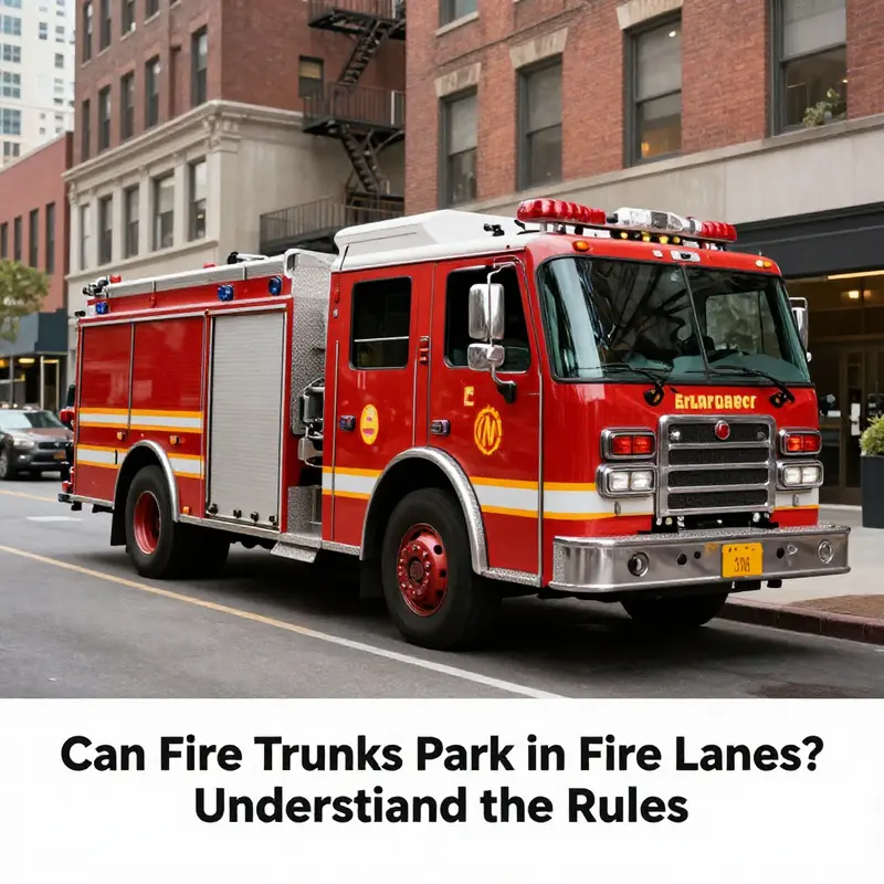 Fire trucks ensure quick access in emergencies by legally parking in fire lanes.