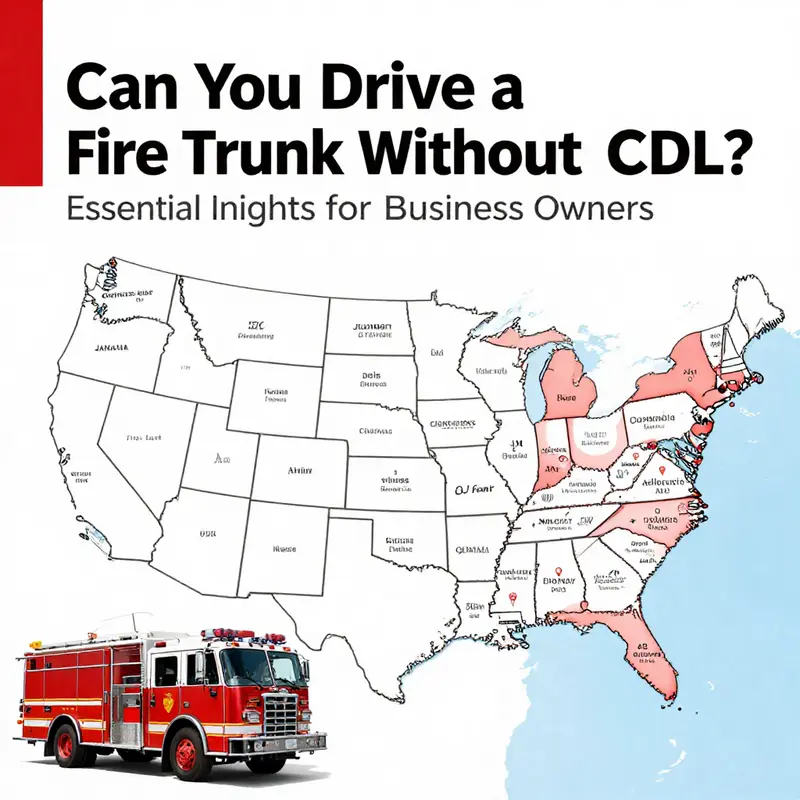 Exploring licensing needs for driving fire trucks in various scenarios.