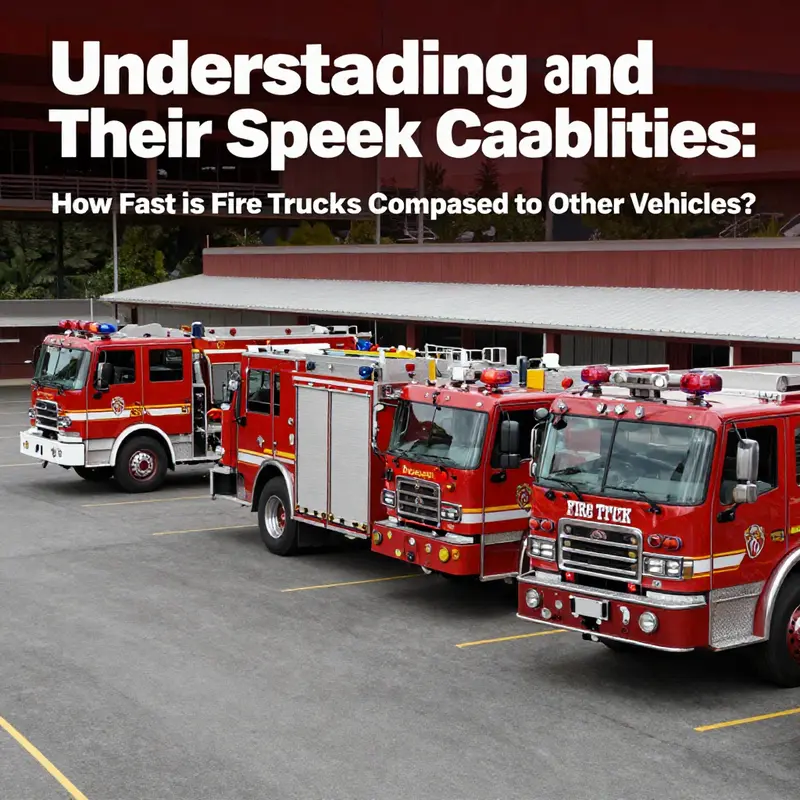 Fire truck responding to an emergency amidst city traffic, highlighting urban speed limitations.