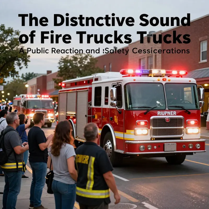 Fire truck exhibiting siren patterns, crucial for public safety awareness.