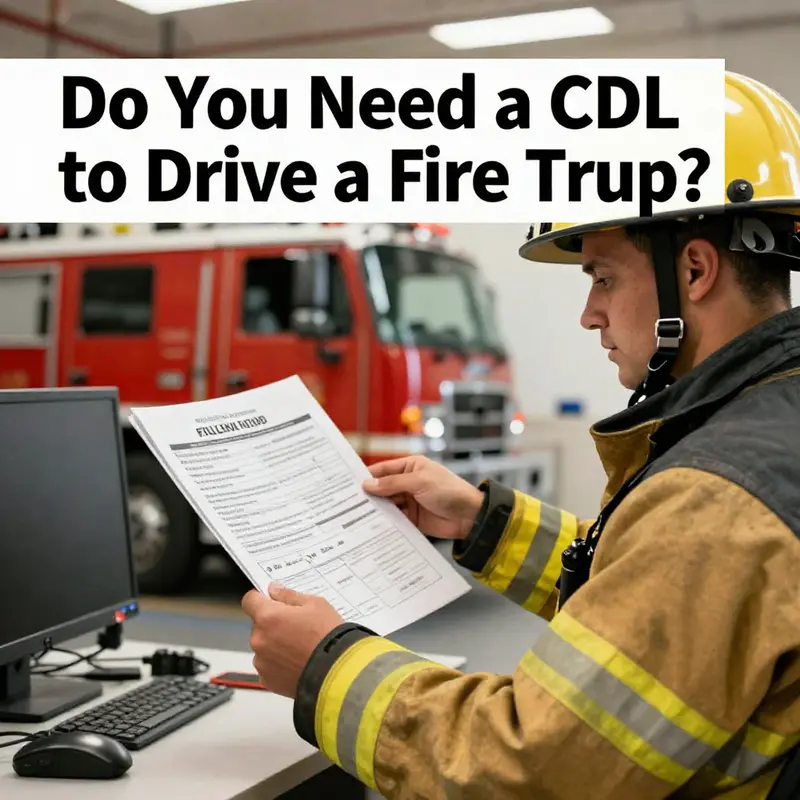 Fire trucks often have specific CDL requirements based on their size and purpose.