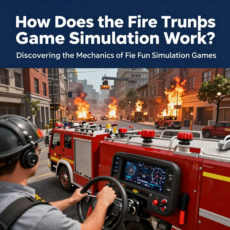 A player engaging in a realistic fire truck simulation, highlighting emergency response operations.