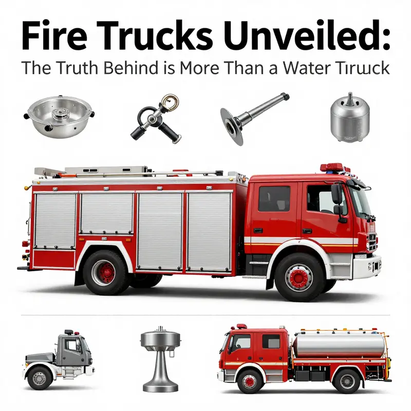 Fire truck and water truck compared, emphasizing their unique functions.