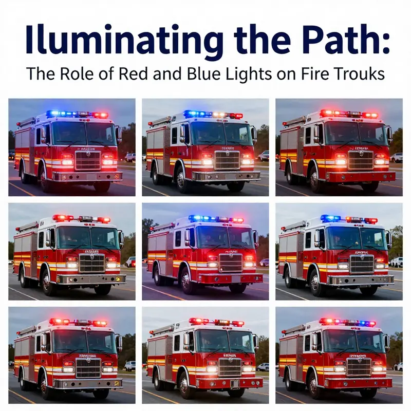 Historical fire truck showcasing the significance of red lights in emergency visibility.