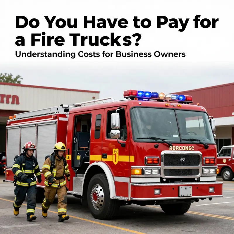 A fire truck responding to a crucial emergency highlights the service’s cost-free nature during urgent situations.