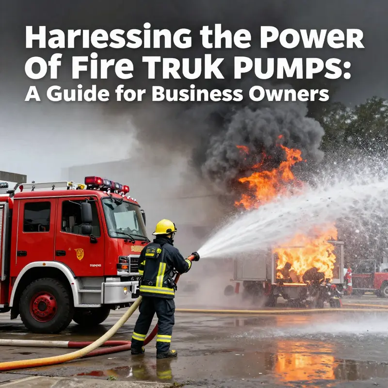 Diagram illustrating the internal workings of a fire truck pump, highlighting key components.