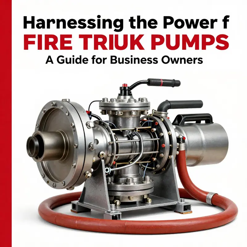 Diagram illustrating the internal workings of a fire truck pump, highlighting key components.