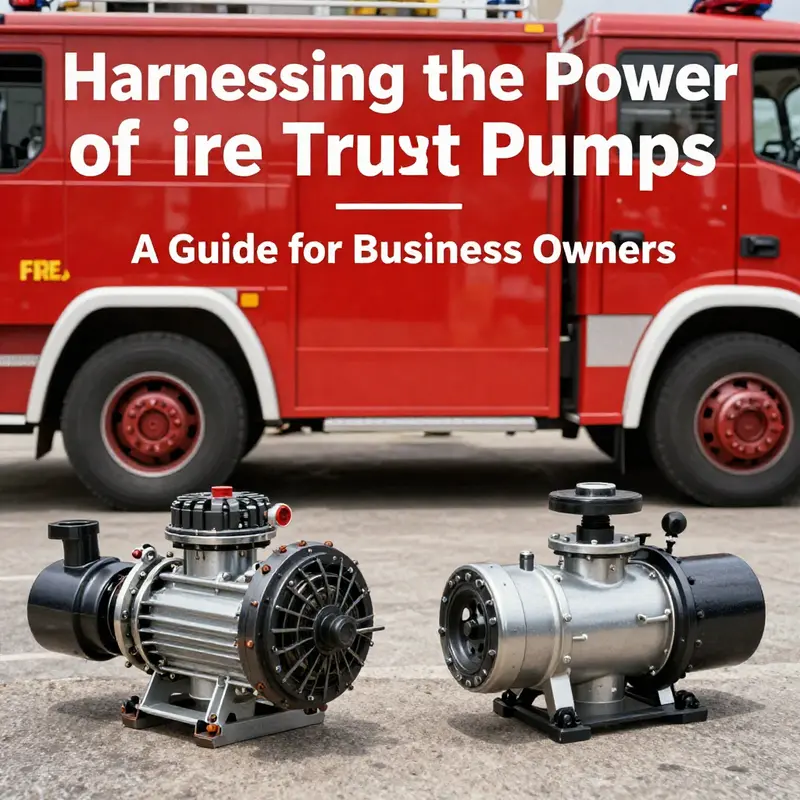 Diagram illustrating the internal workings of a fire truck pump, highlighting key components.