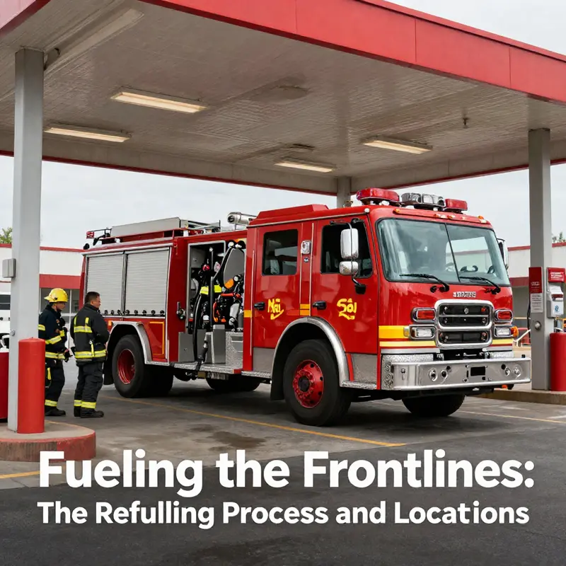A diesel fuel pump specifically designed for fire trucks, emphasizing the preference for diesel over gasoline.