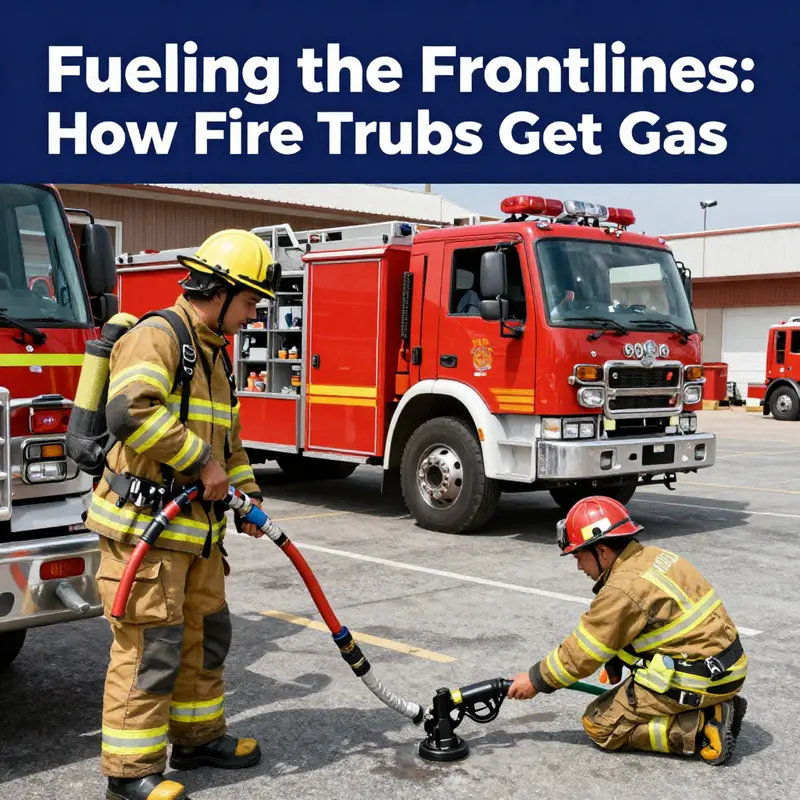 A diesel fuel pump specifically designed for fire trucks, emphasizing the preference for diesel over gasoline.