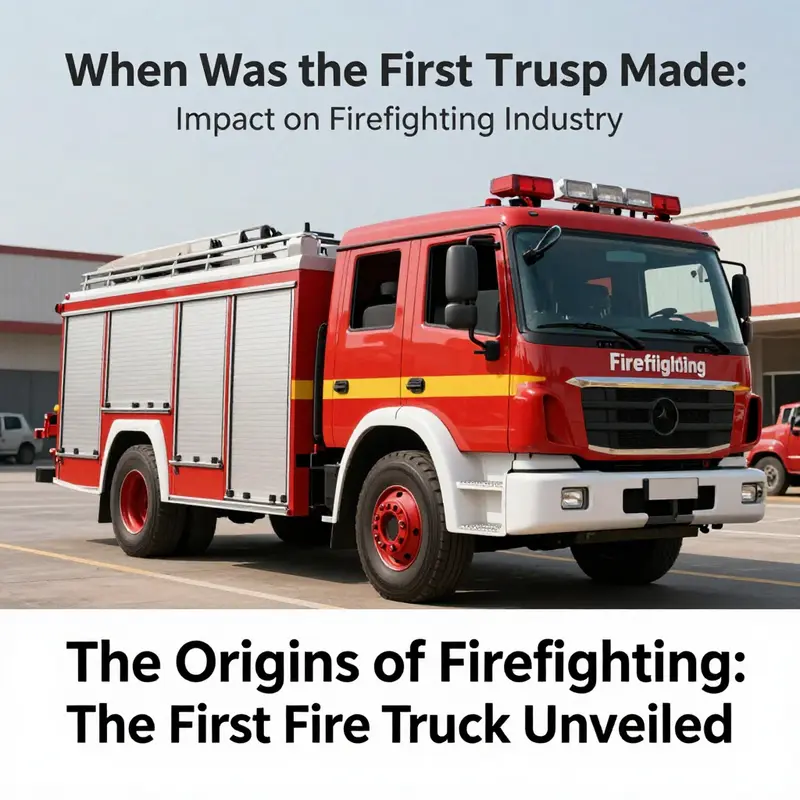An artistic representation of the first fire truck built in Augsburg in 1518, highlighting its functional design.