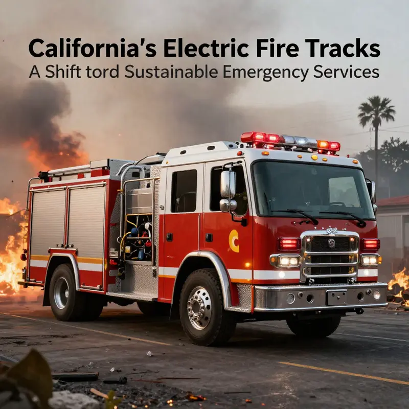 Xe chữa cháy điện Rosenbauer RTX, biểu tượng cho sự chuyển mình đổi mới của California hướng tới công tác chữa cháy bền vững.