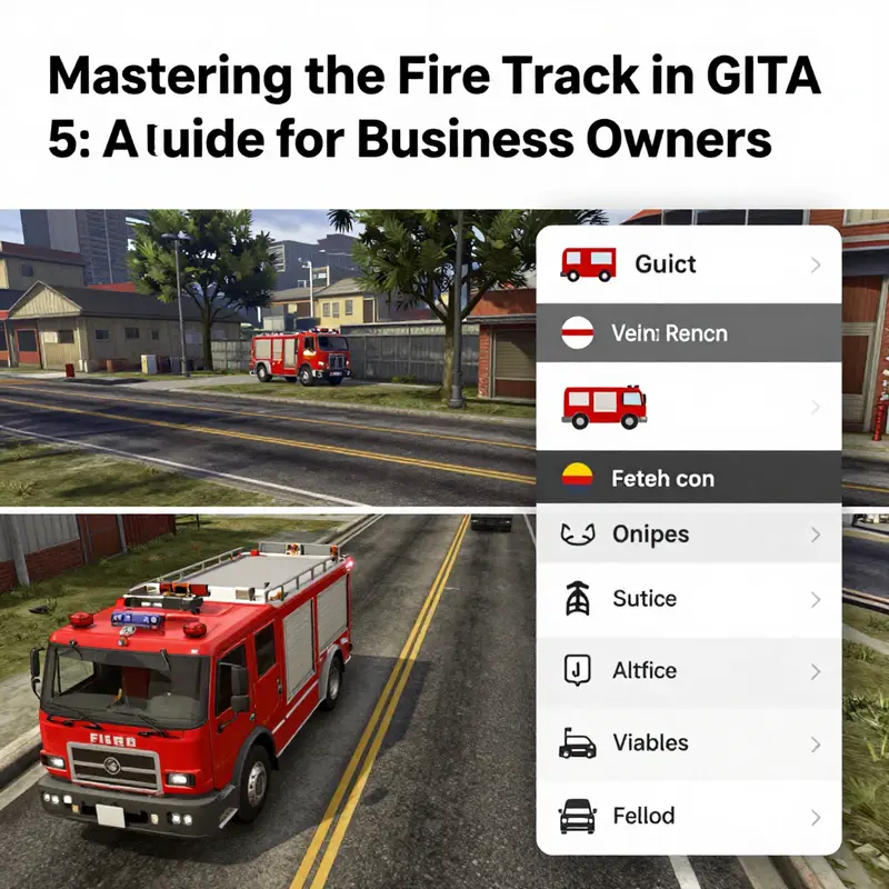 Fire truck safely parked outside a Los Santos fire station, ready for use.